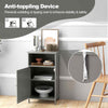 Freestanding Storage Organizer Wooden Bathroom Floor Cabinet-Grey