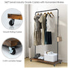 Industrial Style Wardrobe Open Clothes Pipe Rail Rack Storage Vintage Closet