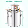 5 Gallon 20L Moonshine Still Water Alcohol Distiller DIY Whiskey Home Brewing