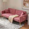Sofa Bed Sleeper Fabric Love Seat Sofa Couch Sofa Settee for Living Room Pink
