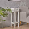 Wooden Tall Side Table Slim Narrow Night Stand Bedside Drawer Storage Cabinet