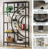Tribesigns 71 inches Geometric Bookcase, Industrial 8-Tiers Bookshelves, Rustic