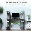 Industrial Computer Desk Storage Book Shelves Workstation Study Writing Table