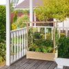 Indoor Outdoor Wood Planter with Arch Trellis & Hanging Roof-Natural