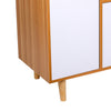 Kitchen Storage Cabinet Wooden Buffet Sideboard Cupboard 3 Doors 4 Layer Shelves