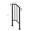 Iron Handrail Railing for Stairs 1-2 Steps Handrail for Garden Outdoor Step UK