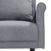2 Seater Sofas Grey Fabric Upholstered Loveseat Couch with 2 Pillows Home Office