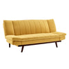 3 Seater Yellow Velvet Sofa Bed - Mondaine
