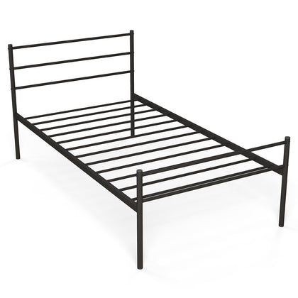 3FT Single Size Metal Bed Heavy-duty Platform Bed Frame with Headboard