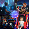 Gaming Chair with RGB LED illuminat Ergonomic Computer Swivel Office Chair Red