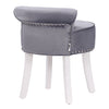 Velvet Dressing Table Stool Padded Low Back Vanity Chair Bedroom Living Room