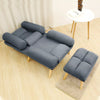 Fabric Upholstered Lazy Sofa Lounge Recliner Chair Bed Fireside Armchair w/Stool