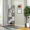 6-Tier Corner Shelf Bookshelf Free Standing Bookshelves Wooden for Home Office