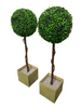 3ft (90cm) Artificial Topiary Ball Trees Decorative Faux Trees Set of 2 Indoor