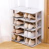 Stackable Shoe Rack Plastic Compact Hallway 4/5/6/7Tier Shoe Storage Shelf Stand