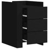 Bedside Cabinet Black 45x50x65 cm Engineered WoodNew