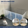 12 Panels Pet Playpen Fence DIY Puppy Rabbit Enclosure Exercise Plastic Cage