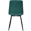 4 Pcs Velvet Dining Chairs Set Soft Padded Seat Metal Leg Office Kitchen Green