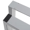 2pcs Grey Industrial Metal Table Legs 71cm Square Frame with Screws & Foot Pads