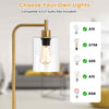 Bedroom Tall Pole Light Modern Standing Lamp w/Foot Switch-Gold