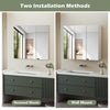 Triple Door Bathroom Mirror Cabinet Cupboard Stainless Steel Wall Mounted 700mm