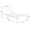 Simple Budget metal bed Single bed Frame w/Mattresses Option Bedroom Furniture
