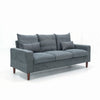 Panana Linen Fabric 2 & 3 Seater Sofa Couch with Wood Legs 3 Colours