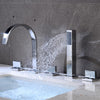 Bathroom 5-Hole Chrome Sink Bath Filler Tap & Hand Held Shower Mixer Taps Faucet