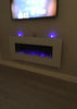 2025 TRUFLAME™ 50 INCH WIDE LED FLAMES WHITE GLASS WALL MOUNTED ELECTRIC FIRE