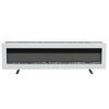 White 60inch Electric Fireplace Glass LED Flames Wall/Freestanding Heater Remote