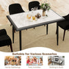 Indoor Modern Breakfast Table w/ Faux Marble Tabletop-Grey