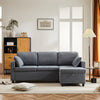 Pull Out Sofa Bed L Shape Corner Sofa with Reversible Chaise with Storage Grey