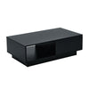 Wooden Coffee Table with Storage Drawer Shelf Sofa Side End Table with LED Light