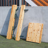Folding Wooden Beer Table and Bench Set Garden Outdoor Bistro Bench Desk Chairs