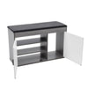 2 Doors Shoe Rack Hallway Shoe Cabinet Bench Storage Shoe Rack Unit Cushion Seat