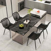 COSTWAY Dining Chair Set of 4 Modern Plastic Kitchen Chairs with Metal Legs