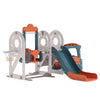 Kid Garden Swing Slide Climber Set Bus Driving Playset Basketball Playground Toy