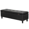 Upholstered Ottoman Stool Bench Chair Footrest Toy Storage Box Chest Window Seat