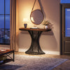 100CM Console Table, Industrial Entry Hallway Table with Geometric Metal Base