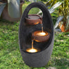 Garden Fountain Water Feature LED Indoor Outdoor Statue with Lights Garden Decor