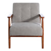 Armchair Stylish Modern Living Room Accent Chair Wood Frame Armchair Light Grey