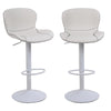 Ralex-chair Bar Stools Set of 2, PU Leather Counter Height Barstools with Back