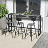 Outdoor Garden Patio Bar Table Indoor Home Bistro Set With 2/3 High Bar Stools