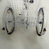 24" Adult Tricycle 6 Speeds White 3 Wheel Bicycle Cruise Trike W/ Basket & Lamp