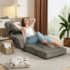 Floor Folding Chair 14 Positions Adjustable Floor Lazy Chair with Armrest Single