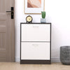 SHOE CABINET 2 DRAWER STORAGE CUPBOARD RACK SHELF FOOTWEAR ORGANISER SHOE STAND