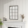 12 Grids Window Pane Wall Mirror Glass Panel Pane Window Mirror Outdoor Indoor