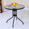 60/70cm Round Tempered Glass Dining Table Kitchen Breakfast Bar Table Chrome Leg