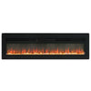 Electric Black 50" Wall Fireplace LED Wall Inset Into Fire with Freestanding Leg