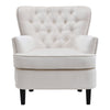 Velvet/Linen Shell Wing Back Upholster Accent Armchair Sofa Cushion Footstool UK